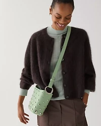 Halo Studded Mini Bucket Bag