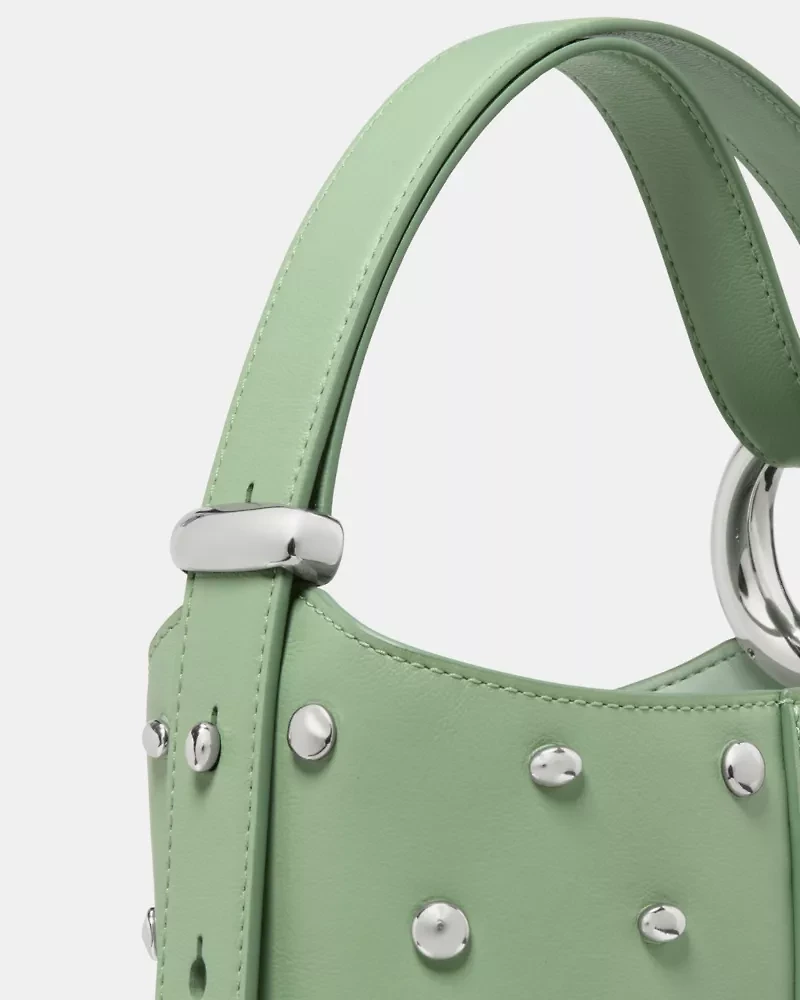 Halo Studded Mini Bucket Bag