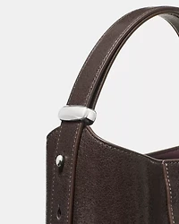 Halo Glazed Leather Mini Bucket Bag