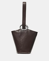 Halo Glazed Leather Mini Bucket Bag