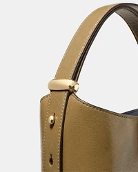 Halo Glazed Leather Mini Bucket Bag