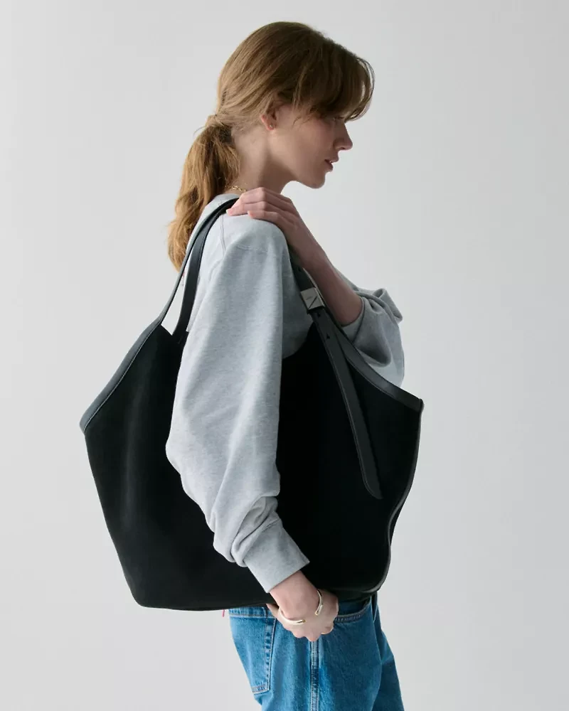 Deco Suede Large Tulip Tote