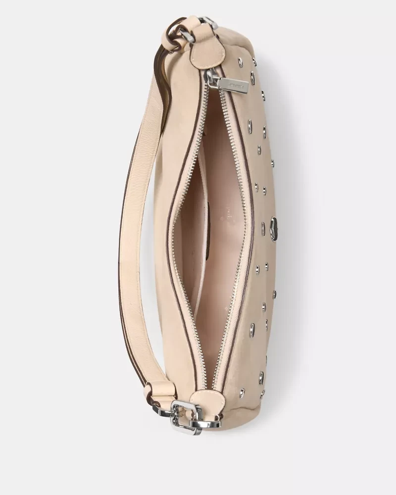 Kayla Suede Studs Large Shoulder Bag