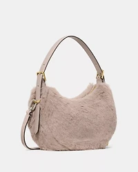Nova Faux Fur Small Crescent Shoulder Bag