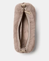 Nova Faux Fur Small Crescent Shoulder Bag