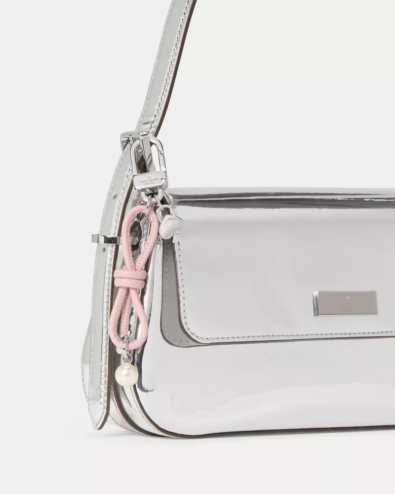 Bow Faux Pearl Bag Charm