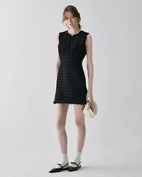 Plaza Tweed Fit And Flare Dress