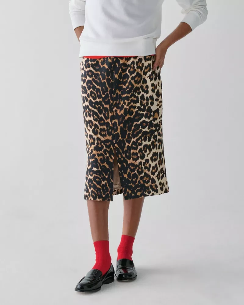 Leopard Midi Skirt