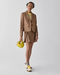 Plaid Box Pleat Mini Skirt