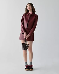 Faux Nappa Leather Jacket