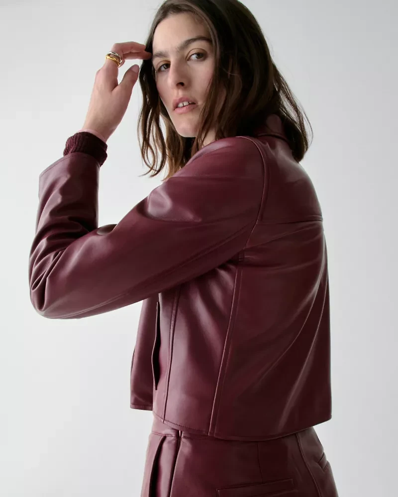 Faux Nappa Leather Jacket