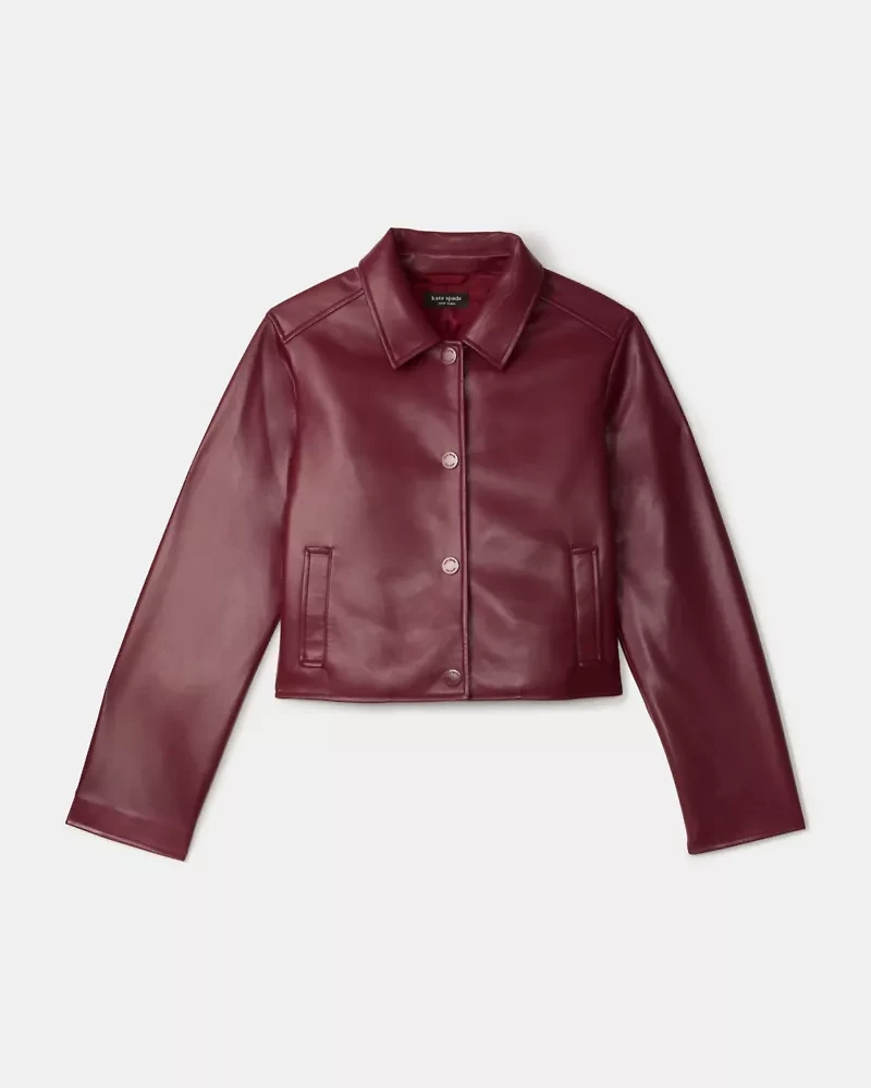 Faux Nappa Leather Jacket