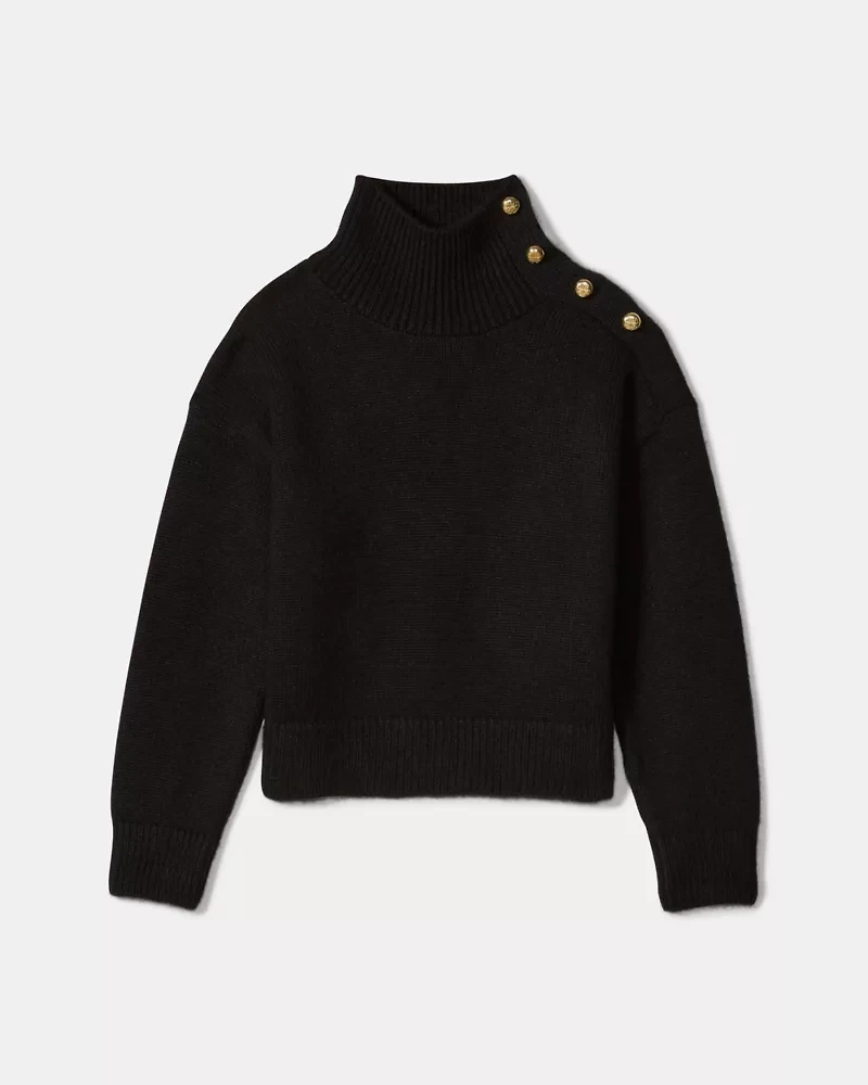 Turtleneck With Bauble Buttons