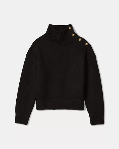 Turtleneck With Bauble Buttons