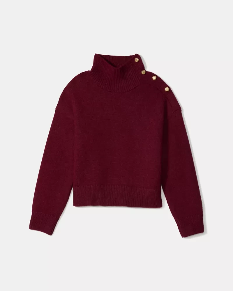 Turtleneck With Bauble Buttons