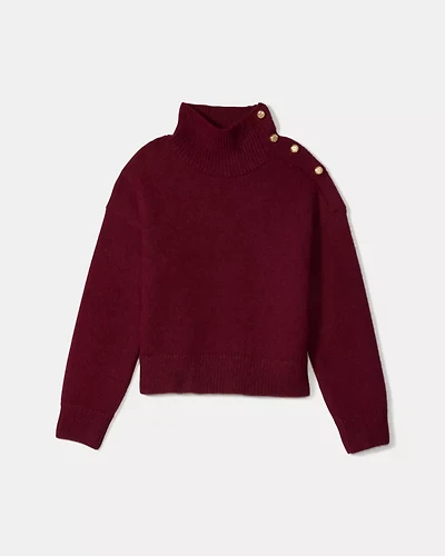 Turtleneck With Bauble Buttons