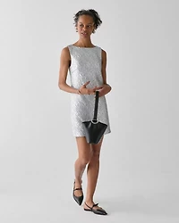 Foil Lace Shift Dress