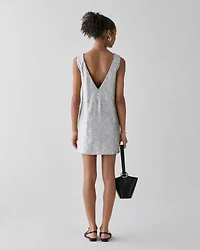 Foil Lace Shift Dress