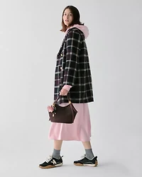 Plaid Double Breasted Coat