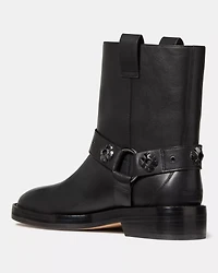 Spade Flower Stud Moto Boot