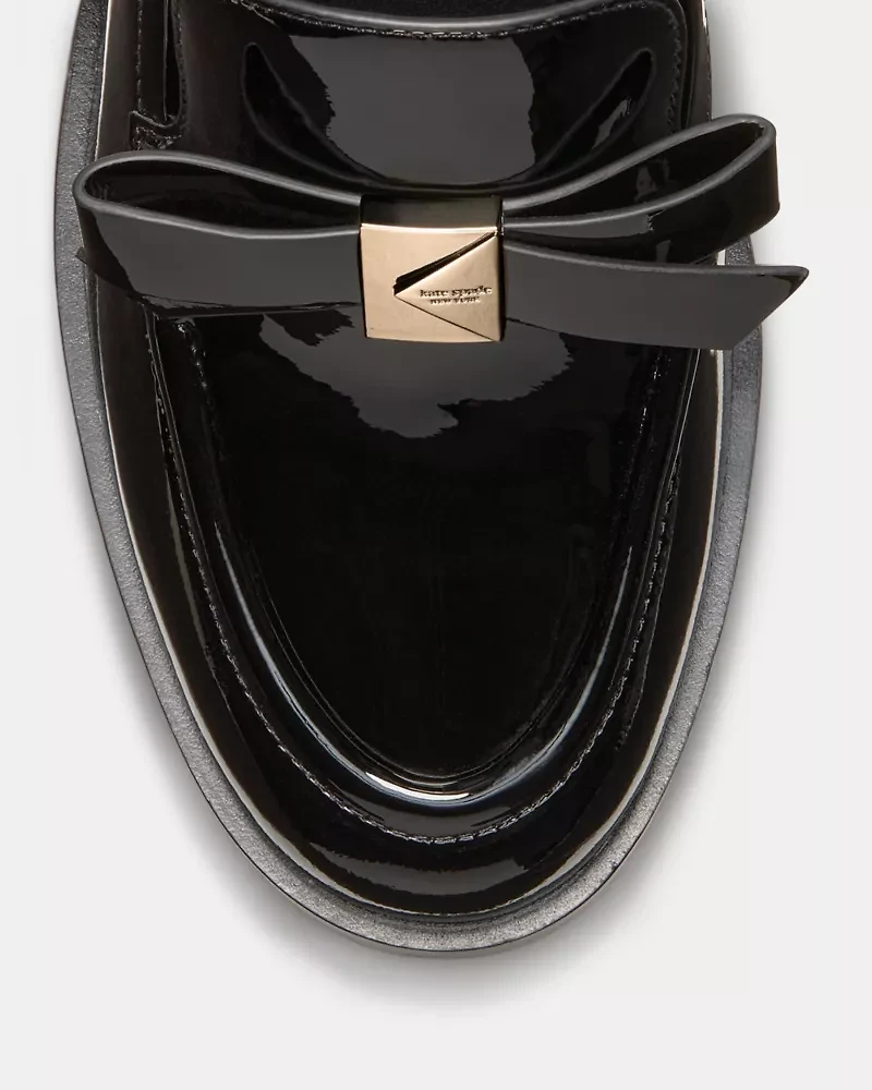 Deco Bow Heeled Loafer