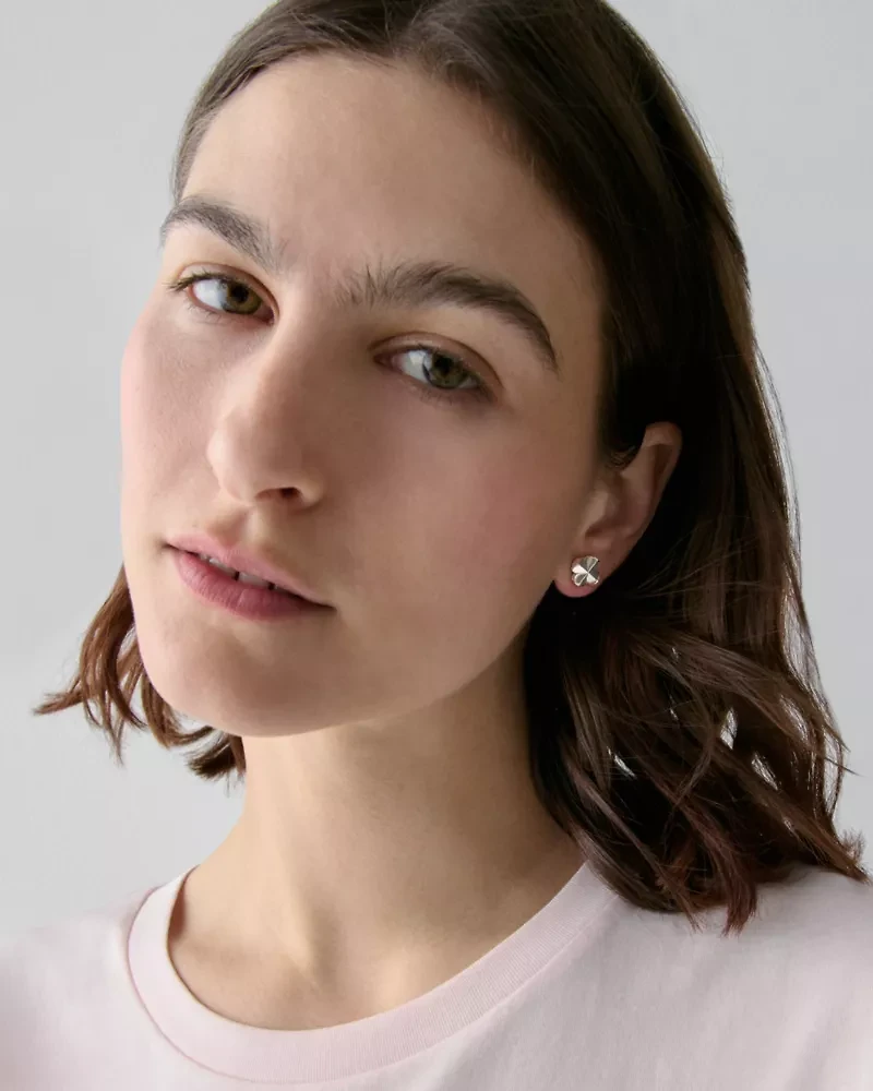 Spade Flower Studs