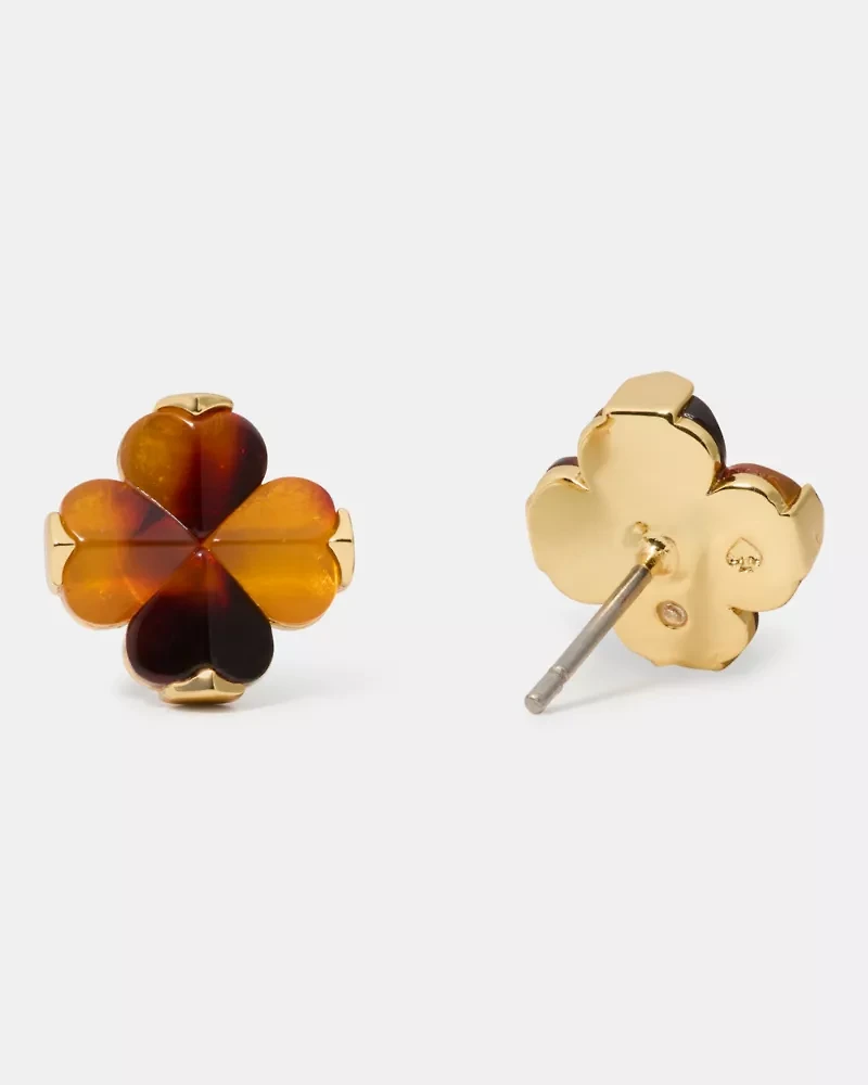 Spade Flower Studs