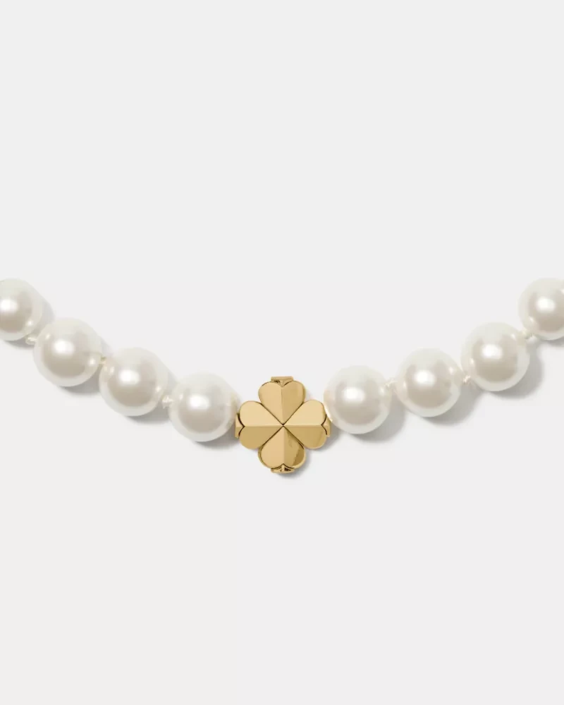 Spade Flower Pearl Short Necklace