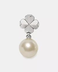 Spade Flower Pearl Drop Earrings