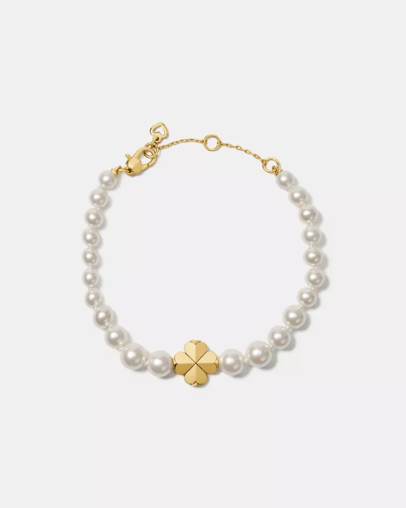 Spade Flower Pearl Bracelet