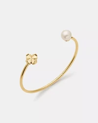 Spade Flower Pearl Cuff