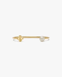 Spade Flower Pearl Cuff