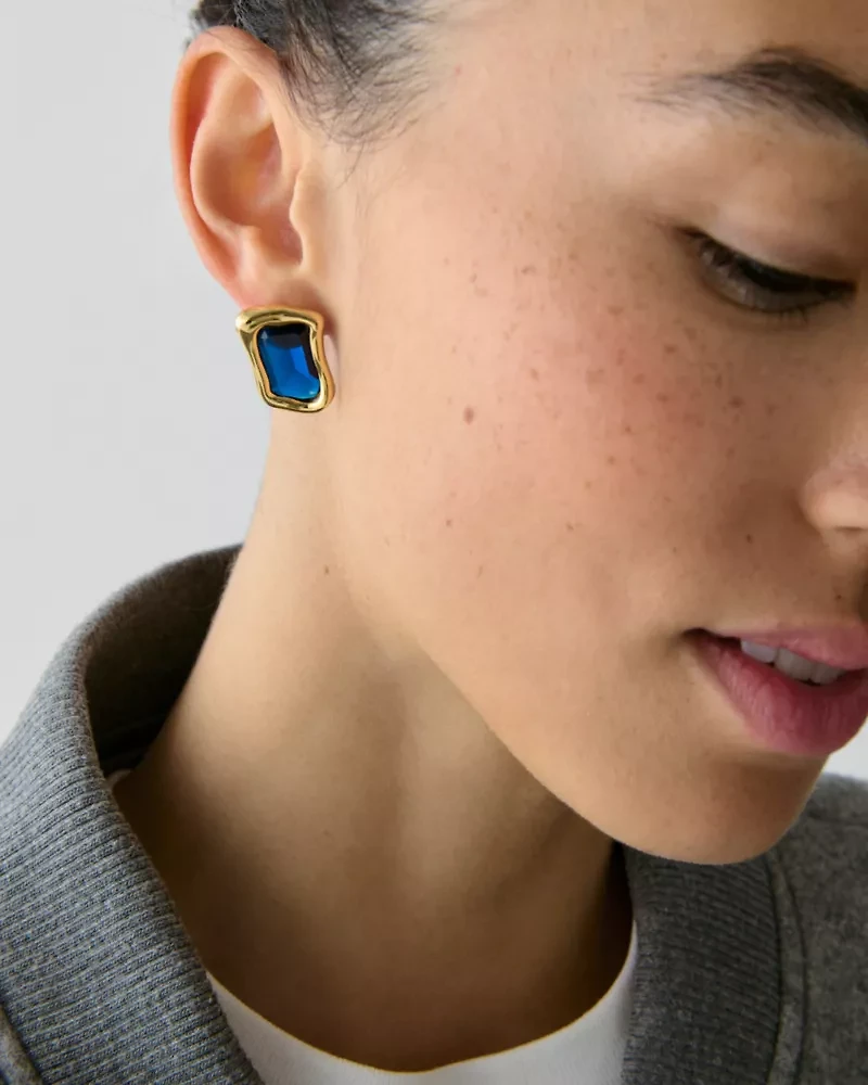 Molten Glass Statement Studs