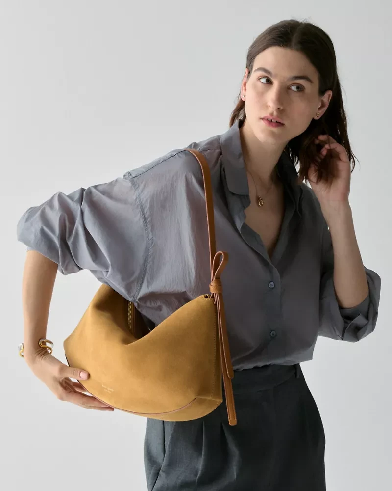 Loop Suede Large Shoulder Bag