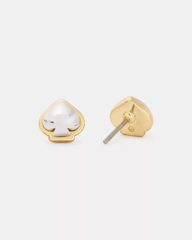 Sculpted Spade Mini Studs