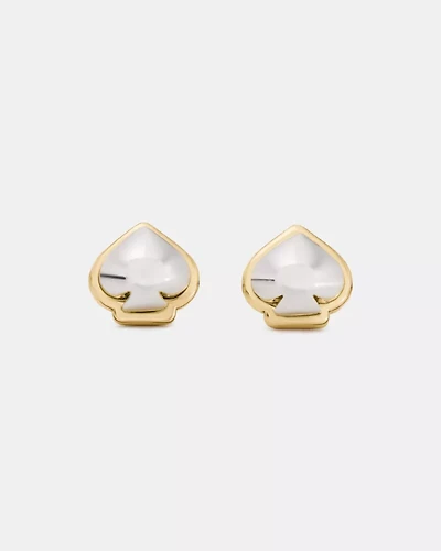 Sculpted Spade Mini Studs