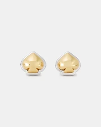 Sculpted Spade Mini Studs