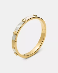 Spade Flower Hinged Bangle