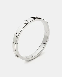 Spade Flower Hinged Bangle