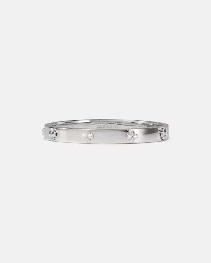Spade Flower Hinged Bangle