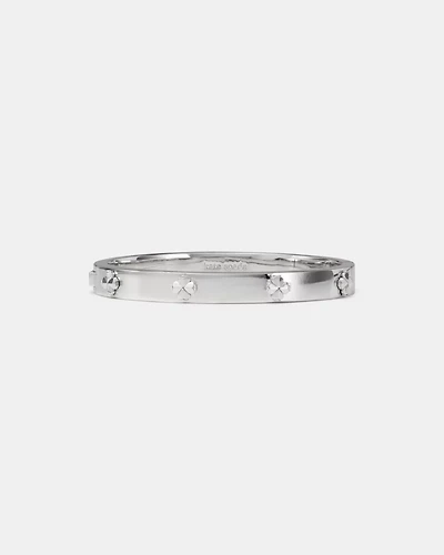 Spade Flower Hinged Bangle