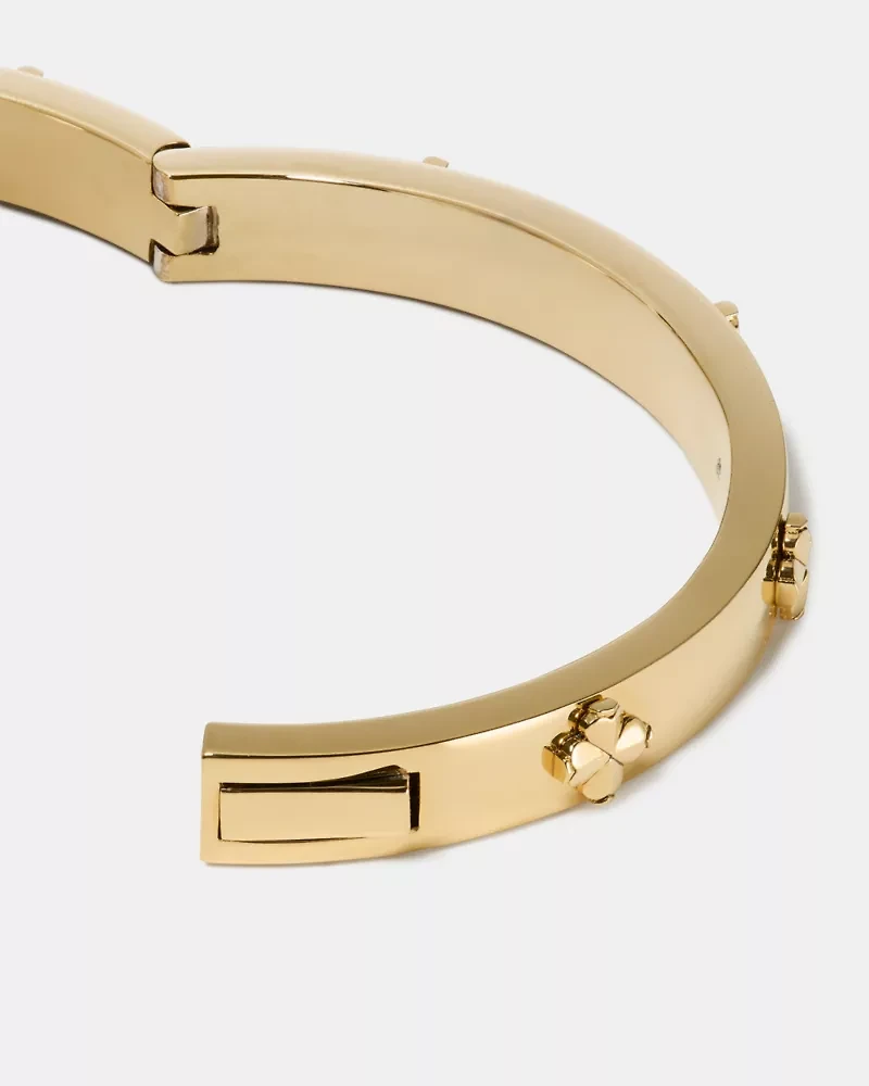 Spade Flower Hinged Bangle