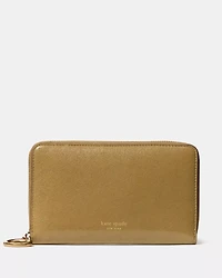 Halo Glazed Zip Around Wallet