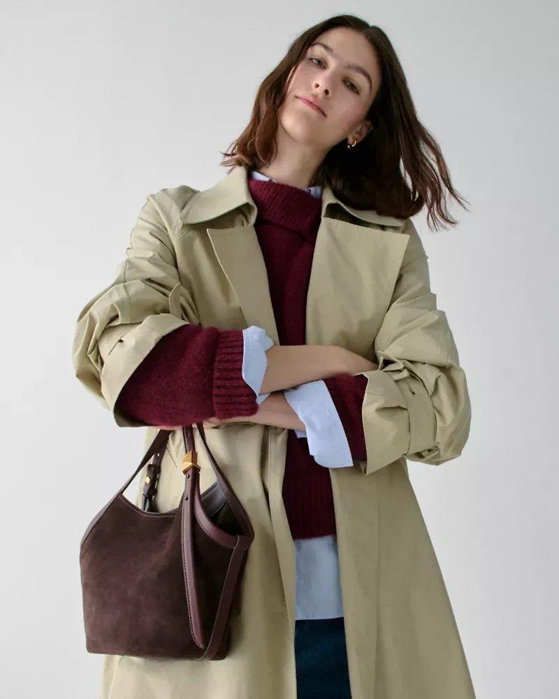 Deco Suede Small Tulip Tote Bag