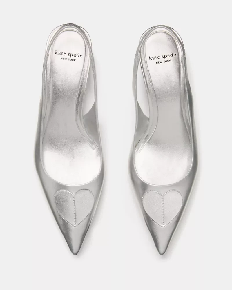Lover Metallic Slingback Kitten Heel