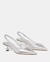 Lover Metallic Slingback Kitten Heel