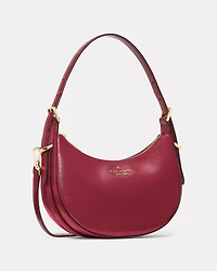 Nova Textured Patent Leather Small Crescent Shoulder Bag