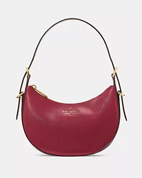 Nova Textured Patent Leather Small Crescent Shoulder Bag