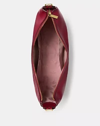 Nova Smooth Leather Large Crescent Shoulder Bag