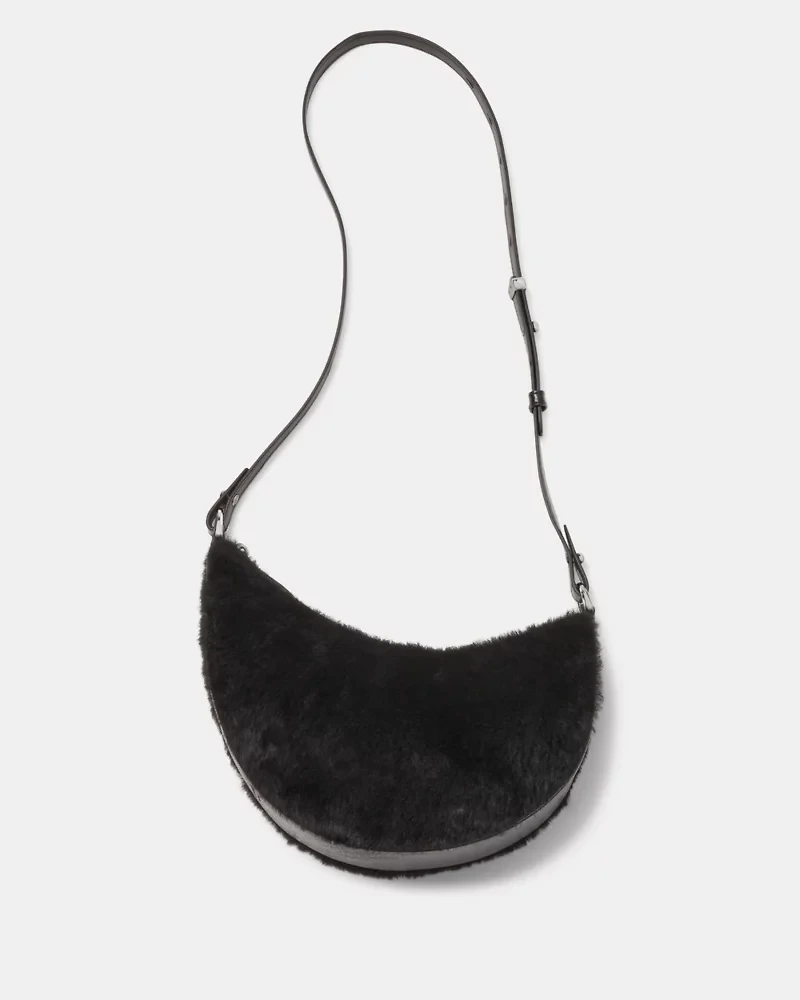 Duo Shearling Bear Crossbody Bag